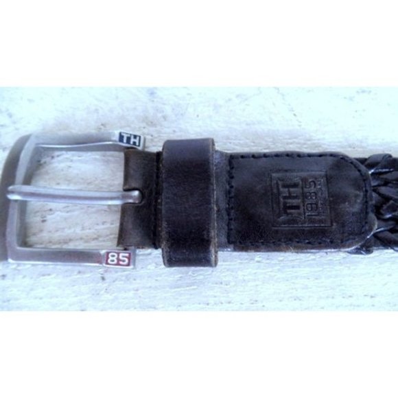 Tommy Hilfiger 1985 black woven leather belt - Picture 3 of 5